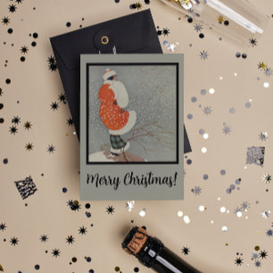 Cartes Pour Fêtes Annuelles Belle femme rouge rétro Black Frame Noël
