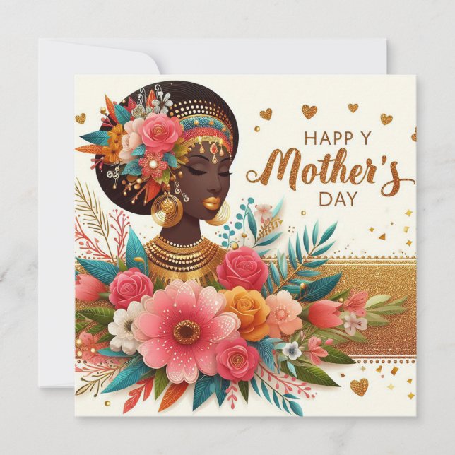 Cartes Pour Fêtes Annuelles Belle Fête des mères (Devant)