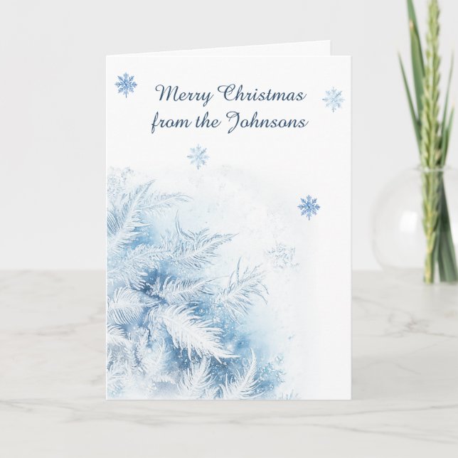 Cartes Pour Fêtes Annuelles Belle gelée de Noël en hiver (Devant)