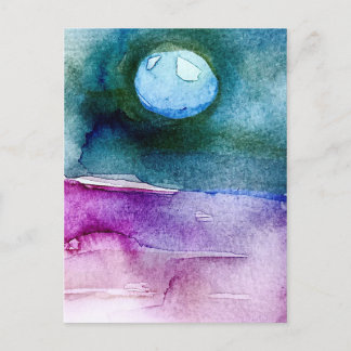 Cartes Pour Fêtes Annuelles Belle peinture de la Terre en aquarelle