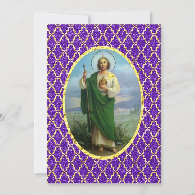 Cartes Pour Fêtes Annuelles Belle prière St. Jude (Devant)