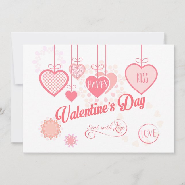 Cartes Pour Fêtes Annuelles Belle Saint-Valentin Design Moderne Bohème (Devant)