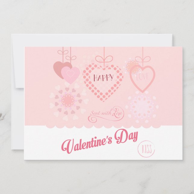 Cartes Pour Fêtes Annuelles Belle Saint-Valentin Design Moderne Bohème (Devant)