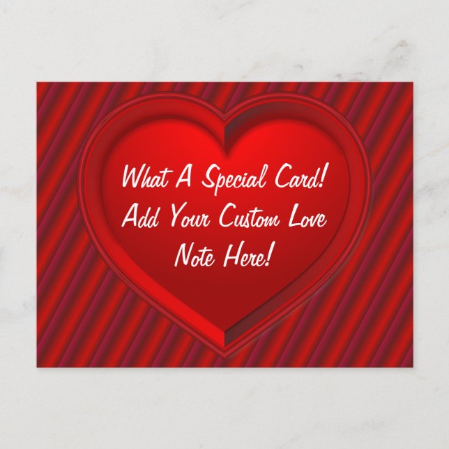 Cartes Pour Fêtes Annuelles Belle Saint Valentin personnalisée (Devant)