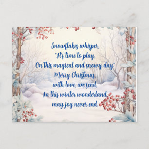 Cartes Pour Fêtes Annuelles Belle saison d'hiver Salutations de Noël