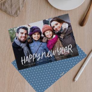 Cartes Pour Fêtes Annuelles Belle simple Joyeux Nouvel An photo une