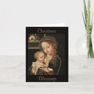 Cartes Pour Fêtes Annuelles Belle Vierge et Enfant Religieux