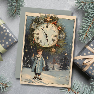 Cartes Pour Fêtes Annuelles Belle Vintage personnalisée Nouvel An