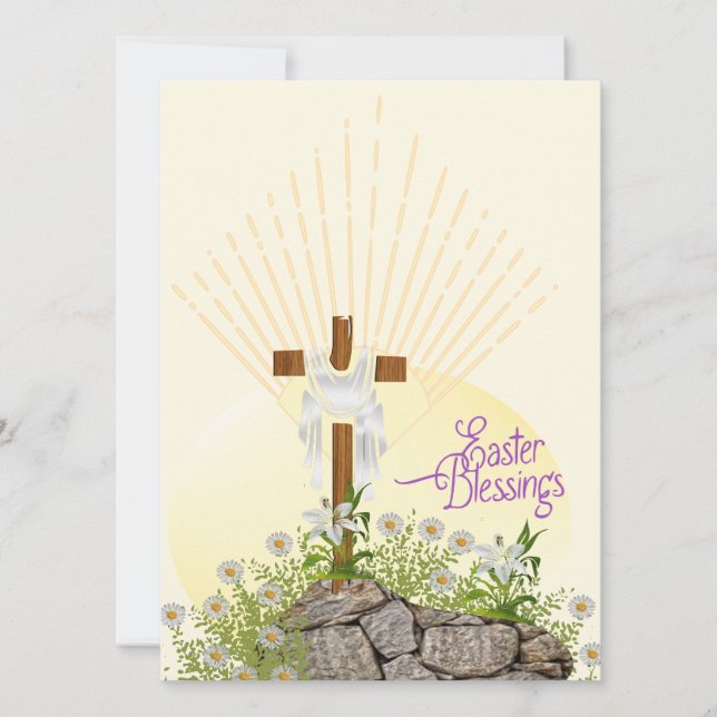 Cartes Pour Fêtes Annuelles Belles bénédictions de Pâques (Devant)