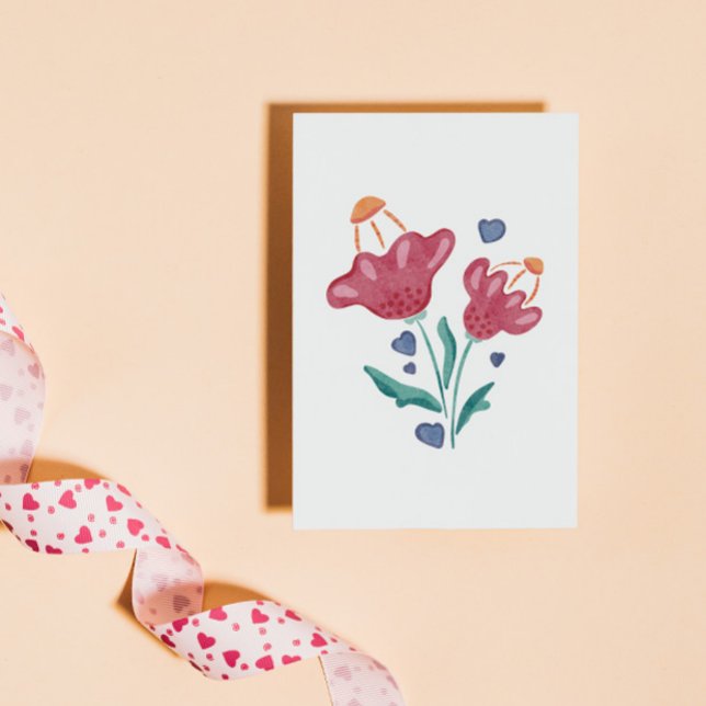 Cartes Pour Fêtes Annuelles Belles fleurs psychédéliques (Créateur téléchargé)