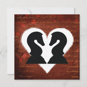 Cartes Pour Fêtes Annuelles Belles pièces d'échecs Saint Valentin Amour