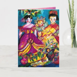 CARTES POUR FÊTES ANNUELLES BELLES POUDRES ANCIENNES