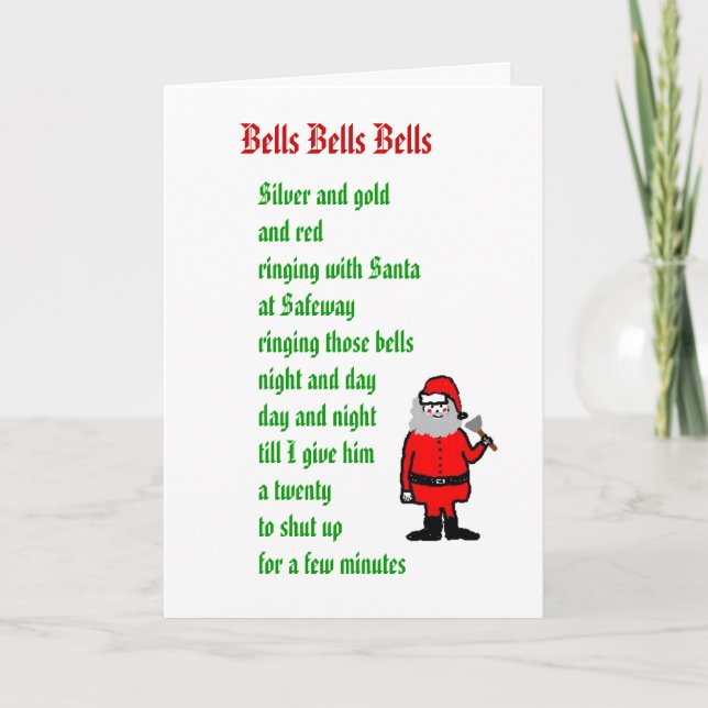 Cartes Pour Fêtes Annuelles Bells Bells Bells (Devant)