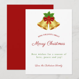 Cartes Pour Fêtes Annuelles Bells de Noël Red Berries