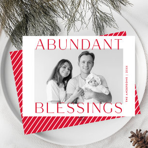 Cartes Pour Fêtes Annuelles Bénédiction abondante Rouge Photo