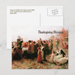 Cartes Pour Fêtes Annuelles Bénédiction d'action de grâce. Art