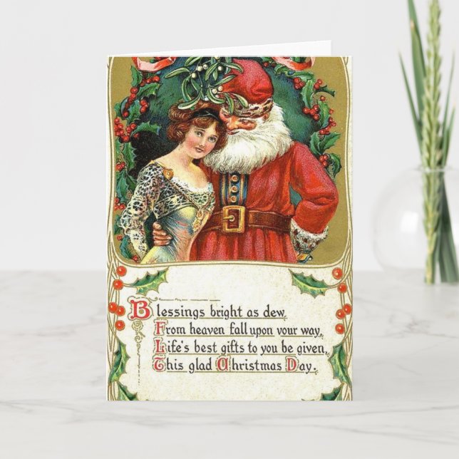 Cartes Pour Fêtes Annuelles Bénédiction de Noël (Devant)