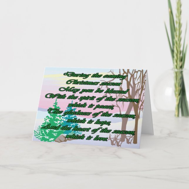 Cartes Pour Fêtes Annuelles Bénédiction de Noël irlandaise (Devant)