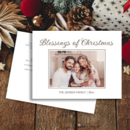 Cartes Pour Fêtes Annuelles Bénédiction de Noël Photo moderne Année fériée