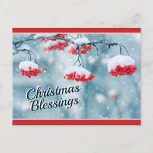 Cartes Pour Fêtes Annuelles Bénédiction de Noël, Psaume 29:11 Verse de la Bibl