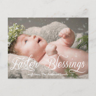 Cartes Pour Fêtes Annuelles Bénédiction de Pâques Bébé Enfants Famille Photo