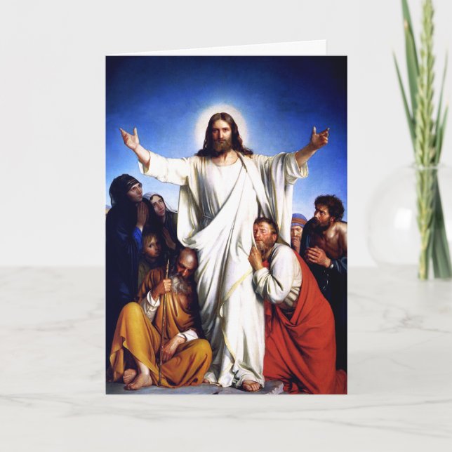 Cartes Pour Fêtes Annuelles Bénédiction de Pâques. "Consolateur" Art de Pâques (Devant)