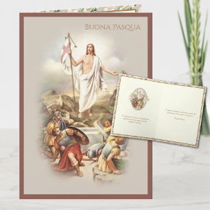 Cartes Pour Fêtes Annuelles Bénédiction de Pâques en Italie Buona Pasqua