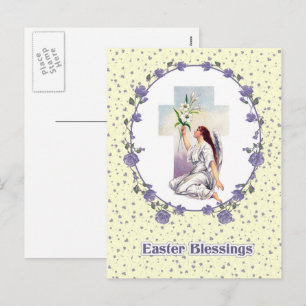 Cartes Pour Fêtes Annuelles Bénédiction de Pâques. Pâques religieuses