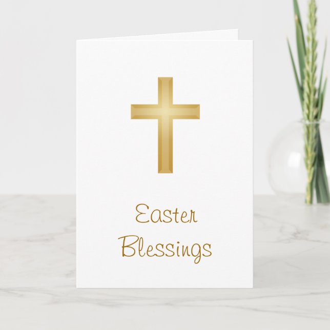 Cartes Pour Fêtes Annuelles Bénédiction de Pâques/religieuse (Devant)