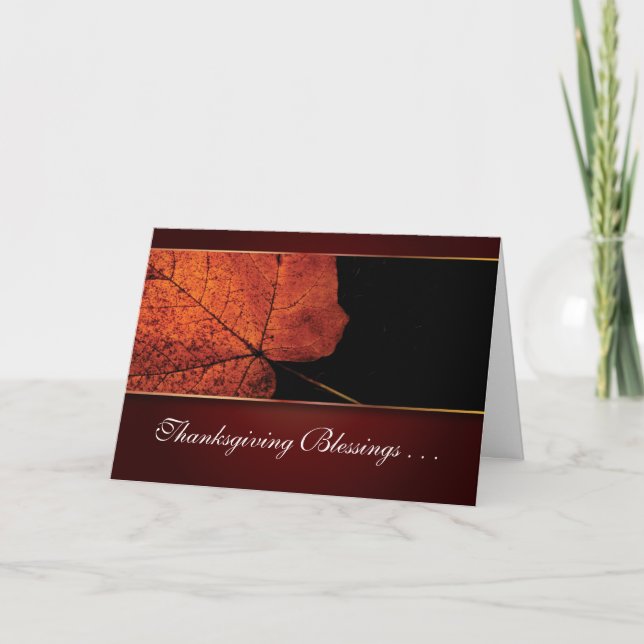 Cartes Pour Fêtes Annuelles Bénédiction de Thanksgiving (Devant)