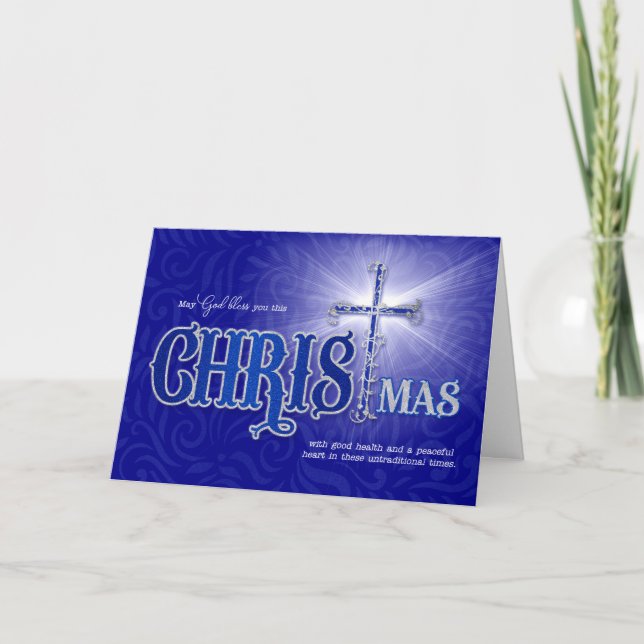 Cartes Pour Fêtes Annuelles Bénédiction religieuse de Noël Temps inhabituel (Devant)