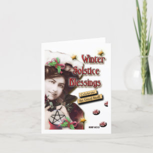 Cartes Pour Fêtes Annuelles Bénédiction vintage de solstice d'hiver
