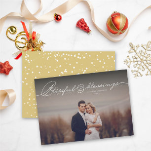 Cartes Pour Fêtes Annuelles Bénédictions béantes Photo de Noël religieuse