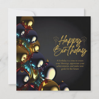 Cartes Pour Fêtes Annuelles Bénédictions d'anniversaire élégantes