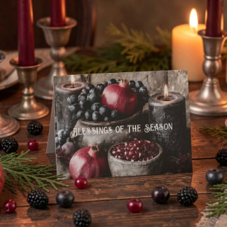 Cartes Pour Fêtes Annuelles Bénédictions de la saison gothique solstice d'hive