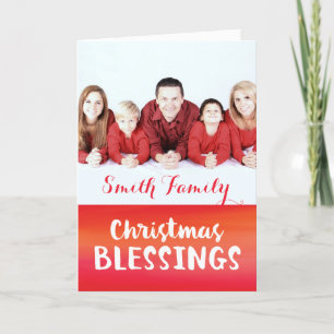 Cartes Pour Fêtes Annuelles Bénédictions de Noël Aquarelle-apparence personnal