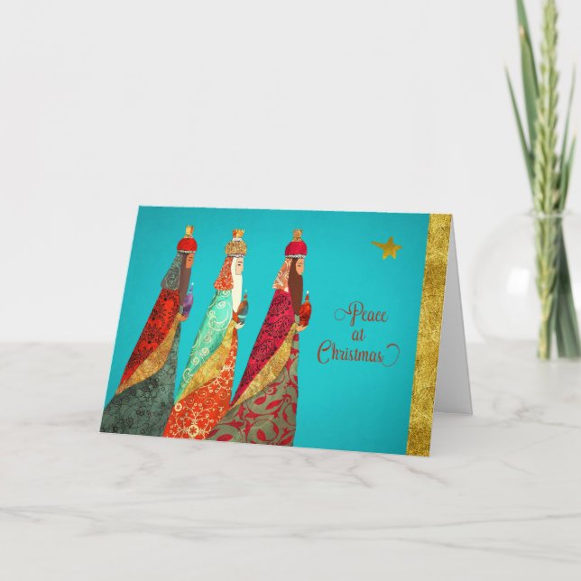 Cartes Pour Fêtes Annuelles Bénédictions de Noël, Trois Magi (Devant)