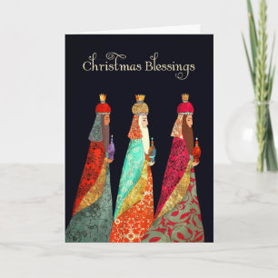 Cartes Pour Fêtes Annuelles Bénédictions de Noël, trois rois