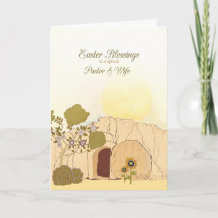 Cartes Pour Fêtes Annuelles Bénédictions de Pâques à mon pasteur et épouse,
