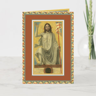 Cartes Pour Fêtes Annuelles Bénédictions de Pâques Résurrection Jésus Prière V