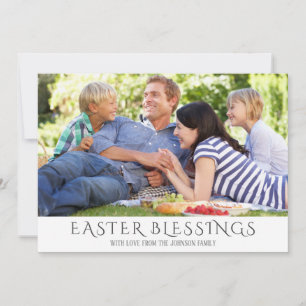 Cartes Pour Fêtes Annuelles Bénédictions de Pâques simples 1 Photo