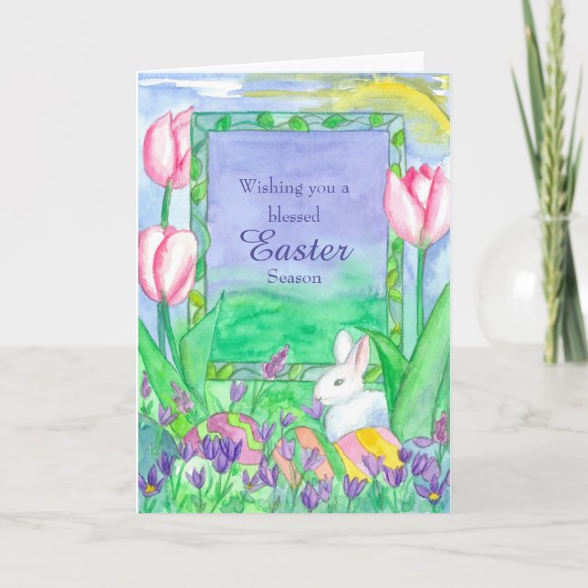 Cartes Pour Fêtes Annuelles Bénédictions de saison de Pâques (Devant)