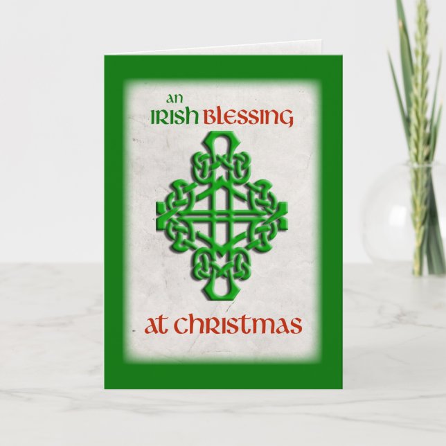 Cartes Pour Fêtes Annuelles Bénédictions irlandaises à Noël (Devant)