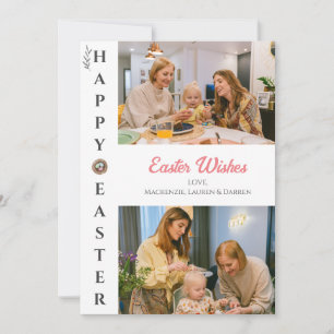 Cartes Pour Fêtes Annuelles Bénédictions modernes élégantes Famille de Pâques 