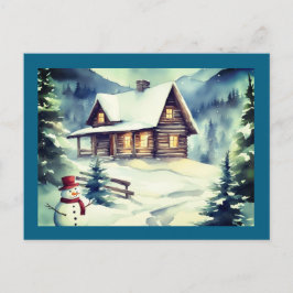 Cartes Pour Fêtes Annuelles Bénédictions pour la petite cabane dans les bois