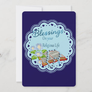 Cartes Pour Fêtes Annuelles Bénédictions sur votre vie religieuse.