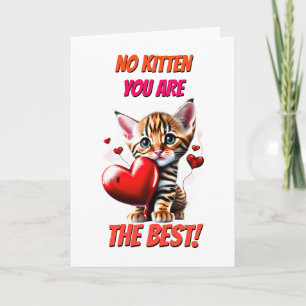 Cartes Pour Fêtes Annuelles Bengale mignonne no chaton vous meilleurs amoureux