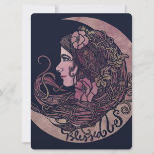 Cartes Pour Fêtes Annuelles Béni Soit La Déesse Lune Art Pagan