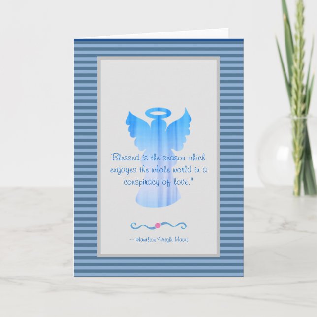 Cartes Pour Fêtes Annuelles Béni soit l'Ange de saison (Devant)