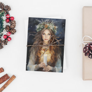 Cartes Pour Fêtes Annuelles Béni Yule Winter Solstice High Priestess 3